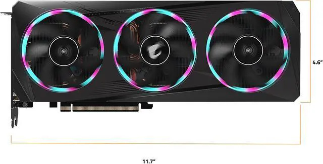 Alt view image 2 of 11 - GIGABYTE AORUS GeForce RTX 3060 Ti ELITE 8G Graphics Card, 3 x WINDFORCE Fans, 8GB 256-bit GDDR6, GV-N306TAORUS E-8GD Video Card