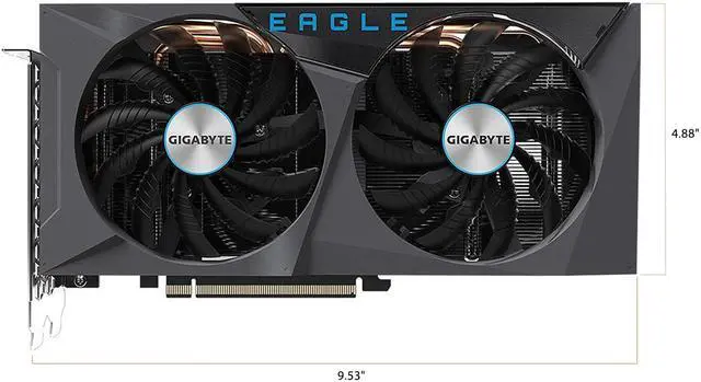 Alt view image 3 of 10 - GIGABYTE Eagle OC GeForce RTX 3060 12GB GDDR6 PCI Express 4.0 ATX Video Card GV-N3060EAGLE OC-12GD (rev. 2.0) (LHR)