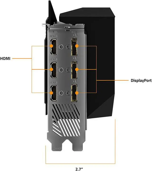 Alt view image 7 of 11 - GIGABYTE AORUS GeForce RTX 3080 Ti 12GB GDDR6X PCI Express 4.0 ATX Graphics Card GV-N308TAORUS X-12GD