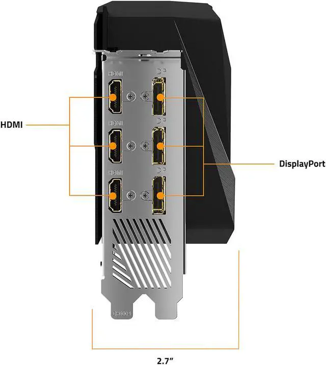 Alt view image 7 of 11 - GIGABYTE AORUS GeForce RTX 3070 Ti 8GB GDDR6X PCI Express 4.0 ATX Graphics Card GV-N307TAORUS M-8GD