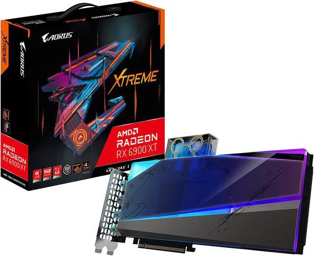 Alt view image 10 of 10 - GIGABYTE AORUS Radeon RX 6900 XT 16GB GDDR6 PCI Express 4.0 ATX Graphics Card GV-R69XTAORUSX WB-16GD