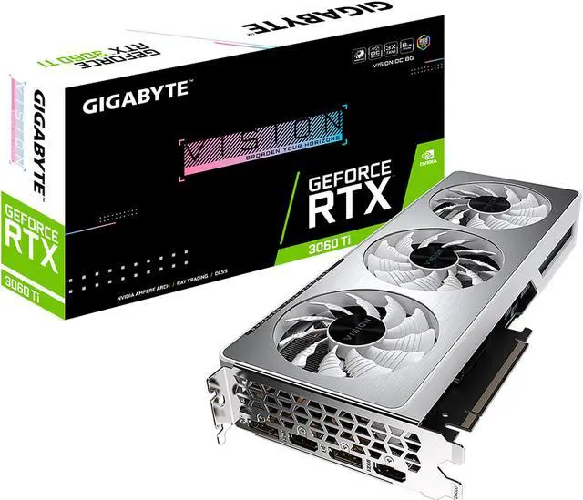 Alt view image 11 of 11 - GIGABYTE Vision OC GeForce RTX 3060 Ti 8GB GDDR6 PCI Express 4.0 ATX Video Card GV-N306TVISION OC-8GD (rev. 2.0) (LHR)