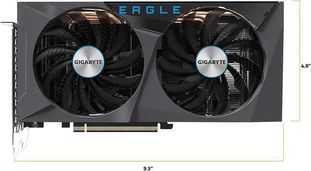 Alt view image 2 of 10 - GIGABYTE Eagle GeForce RTX 3060 Ti 8GB GDDR6 PCI Express 4.0 ATX Video Card GV-N306TEAGLE-8GD (rev. 2.0) (LHR)