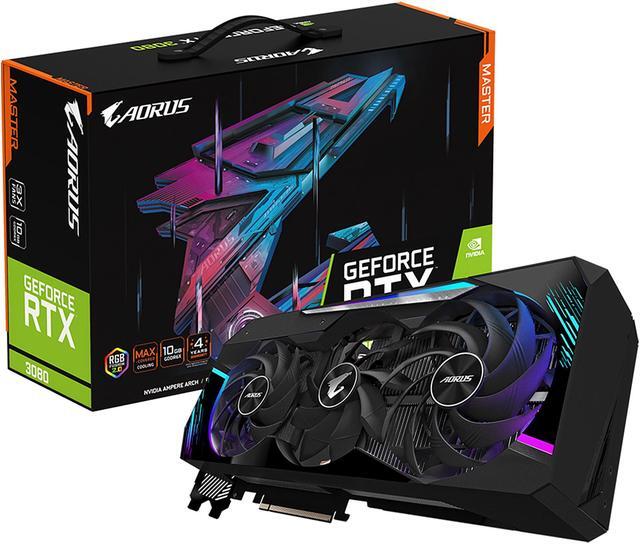 Alt view image 11 of 11 - GIGABYTE AORUS GeForce RTX 3080 MASTER 10GB GDDR6X PCI Express 4.0 ATX Video Card GV-N3080AORUS M-10GD (rev. 3.0) (LHR)