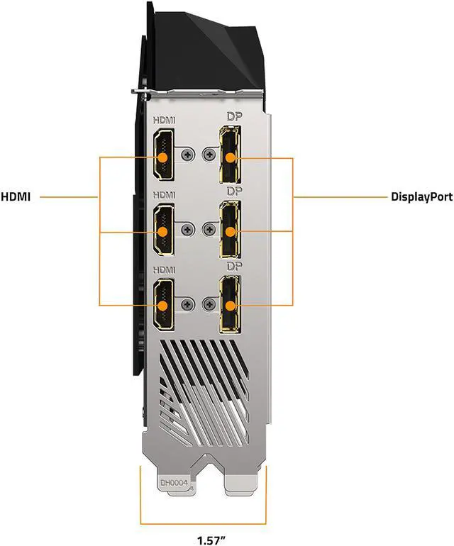 Alt view image 5 of 10 - GIGABYTE AORUS GeForce RTX 3080 Ti 12GB GDDR6X PCI Express 4.0 ATX Graphics Card GV-N308TAORUSX W-12GD