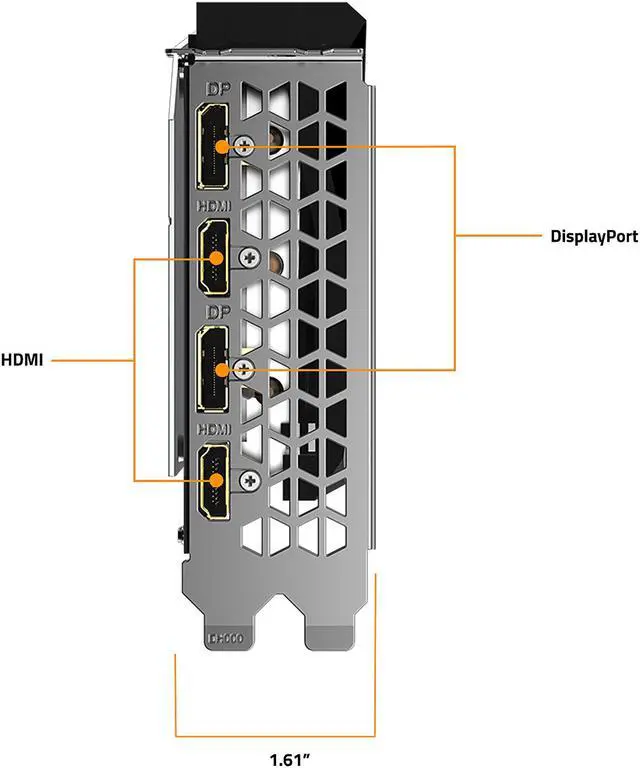 Alt view image 7 of 11 - GIGABYTE Gaming OC GeForce RTX 3060 Ti 8GB GDDR6 PCI Express 4.0 ATX Video Card GV-N306TGAMING OC-8GD REV 2.0 (LHR)