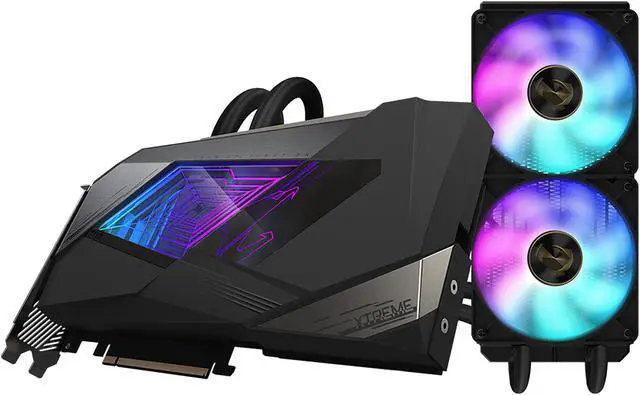 Alt view image 2 of 12 - GIGABYTE AORUS GeForce RTX 3080 XTREME WATERFORCE 10GB GDDR6X PCI Express 4.0 ATX Video Card GV-N3080AORUSX W-10GD (rev. 2.0) (LHR)
