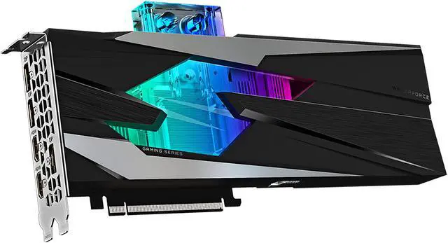 Alt view image 3 of 10 - GIGABYTE GeForce RTX 3080 GAMING OC WATERFORCE WB 10G (rev2.0) Graphics Card, WATERFORCE Water Block Cooling System, 10GB 320-bit GDDR6X, GV-N3080GAMINGOC WB-10GD Rev2.0 Video Card (LHR)