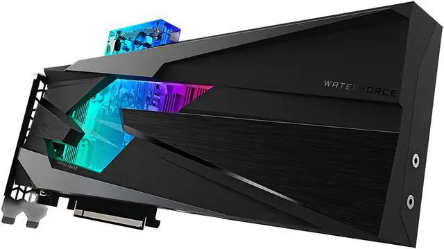 Alt view image 7 of 10 - GIGABYTE GeForce RTX 3080 GAMING OC WATERFORCE WB 10G (rev2.0) Graphics Card, WATERFORCE Water Block Cooling System, 10GB 320-bit GDDR6X, GV-N3080GAMINGOC WB-10GD Rev2.0 Video Card (LHR)