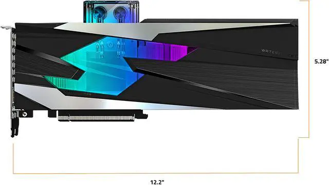 Alt view image 2 of 10 - GIGABYTE GeForce RTX 3080 GAMING OC WATERFORCE WB 10G (rev2.0) Graphics Card, WATERFORCE Water Block Cooling System, 10GB 320-bit GDDR6X, GV-N3080GAMINGOC WB-10GD Rev2.0 Video Card (LHR)
