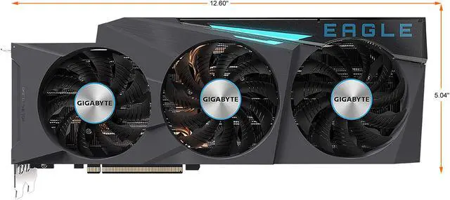 Alt view image 2 of 10 - GIGABYTE GeForce RTX 3080 EAGLE 12G Graphics Card, 3 x WINDFORCE Fans, 12GB 384-bit GDDR6X, GV-N3080EAGLE-12GD Video Card