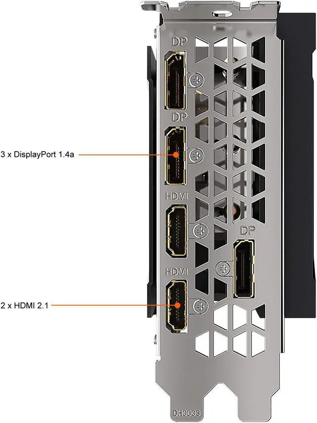 Alt view image 6 of 10 - GIGABYTE GeForce RTX 3080 EAGLE 12G Graphics Card, 3 x WINDFORCE Fans, 12GB 384-bit GDDR6X, GV-N3080EAGLE-12GD Video Card