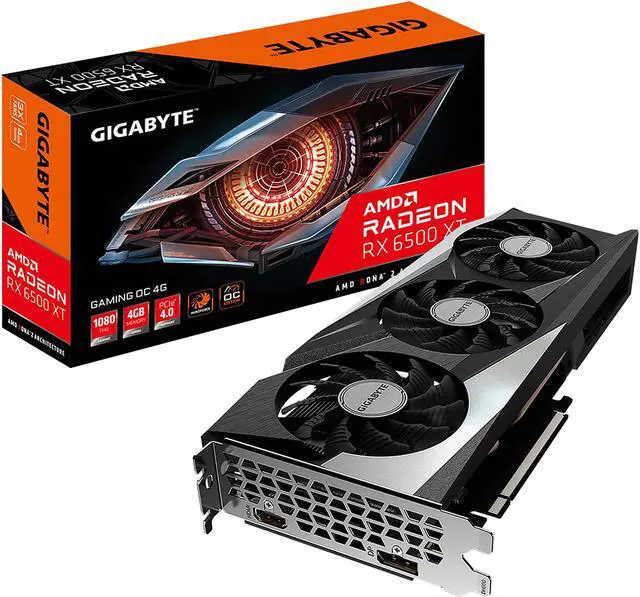 Alt view image 11 of 11 - GIGABYTE GAMING OC Radeon RX 6500 XT 4GB GDDR6 PCI Express 4.0 ATX Graphics Card GV-R65XTGAMING OC-4GD