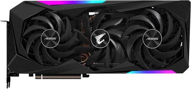 Main image of GIGABYTE AORUS Radeon RX 6900 XT MASTER 16G (rev. 2.0) Graphics Card, MAX-COVERED Cooling, 16GB 256-bit GDDR6, GV-R69XTAORUS M-16GD Rev2.0 Video Card