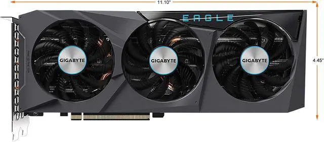Alt view image 2 of 10 - GIGABYTE Radeon RX 6700 XT EAGLE OC 12G Graphics Card, WINDFORCE 3X Cooling System, 12GB 192-bit GDDR6, GV-R67XTEAGLE OC-12GD Video Card