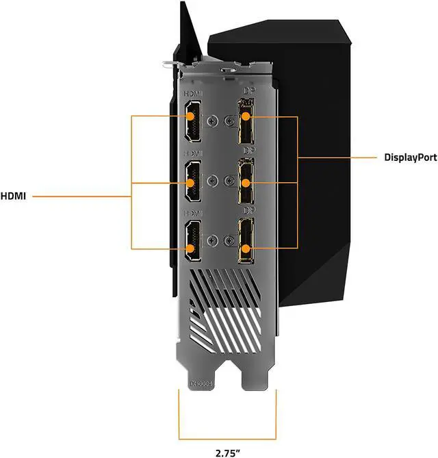 Alt view image 7 of 11 - GIGABYTE AORUS GeForce RTX 3080 12GB GDDR6X PCI Express 4.0 ATX Graphics Card GV-N3080AORUS M-12GD