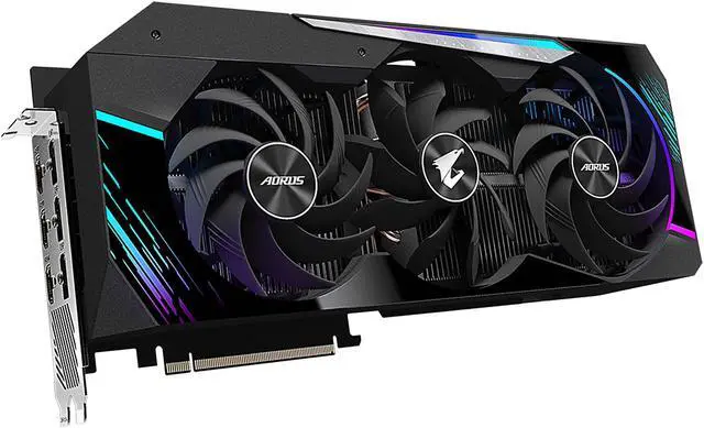 Alt view image 3 of 11 - GIGABYTE AORUS GeForce RTX 3080 12GB GDDR6X PCI Express 4.0 ATX Graphics Card GV-N3080AORUS M-12GD