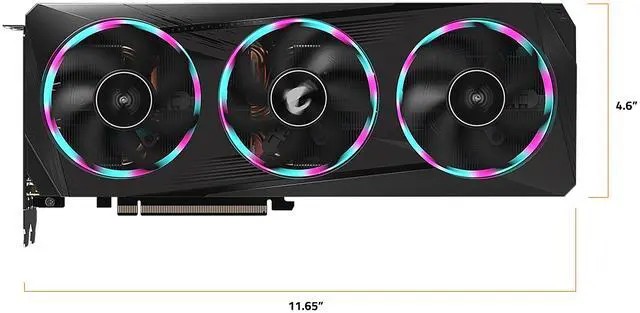 Alt view image 3 of 12 - GIGABYTE AORUS GeForce RTX 3050 ELITE 8G Graphics Card, 3x WINDFORCE Fans, 8GB 128-bit GDDR6, GV-N3050AORUS E-8GD Video Card