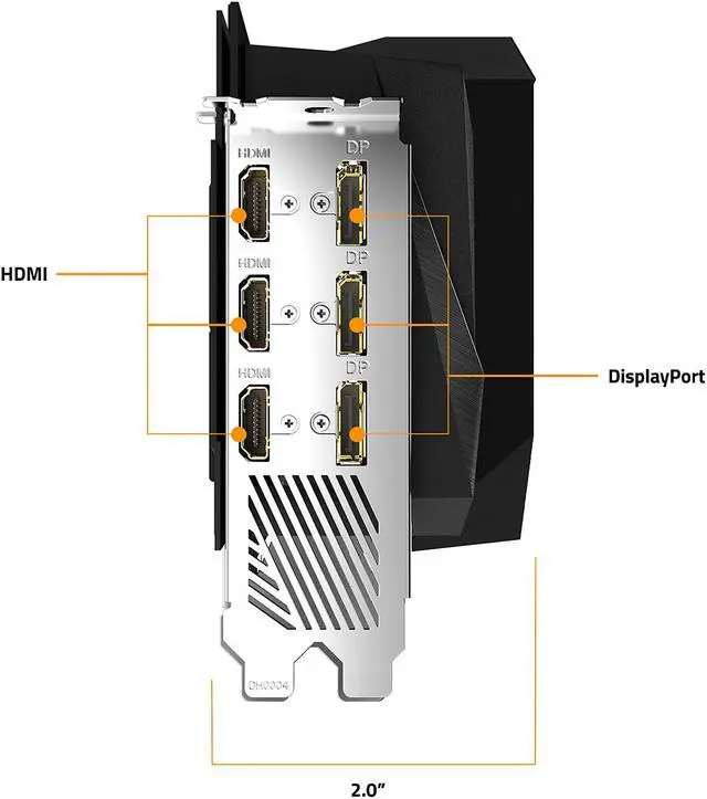 Alt view image 4 of 10 - GIGABYTE AORUS GeForce RTX 3070 8GB GDDR6 PCI Express 4.0 ATX Graphics Card GV-N3070AORUS M-8GD Rev 1.0