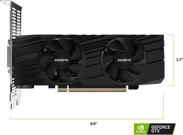 Alt view image 6 of 8 - GIGABYTE GeForce GTX 1630 4GB GDDR6 PCI Express 3.0 x16 Low Profile Graphics Card GV-N1630OC-4GL