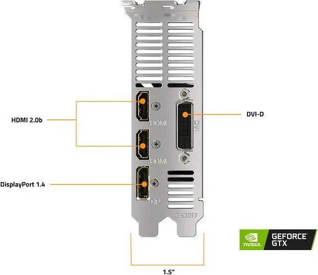 Alt view image 7 of 8 - GIGABYTE GeForce GTX 1630 4GB GDDR6 PCI Express 3.0 x16 Low Profile Graphics Card GV-N1630OC-4GL