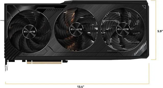 Alt view image 10 of 11 - GIGABYTE WINDFORCE GeForce RTX 4090 24GB GDDR6X PCI Express 4.0 ATX Graphics Card GV-N4090WF3-24GD