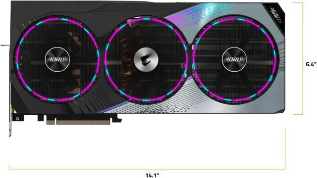 Alt view image 11 of 12 - GIGABYTE AORUS GeForce RTX 4090 24GB GDDR6X PCI Express 4.0 x16 ATX Graphics Card GV-N4090AORUS M-24GD