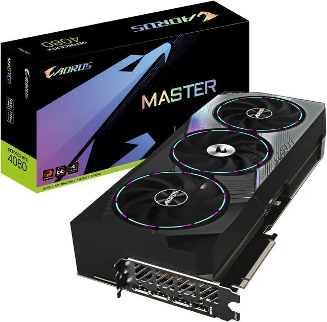 Alt view image 12 of 12 - GIGABYTE AORUS GeForce RTX 4080 16GB GDDR6X PCI Express 4.0 x16 ATX Graphics Card GV-N4080AORUS M-16GD