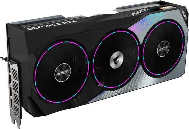 Alt view image 4 of 12 - GIGABYTE AORUS GeForce RTX 4080 16GB GDDR6X PCI Express 4.0 x16 ATX Graphics Card GV-N4080AORUS M-16GD