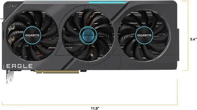 Alt view image 8 of 10 - GIGABYTE GeForce RTX 4070 Ti EAGLE 12G Graphics Card, 3x WINDFORCE Fans, 12GB 192-bit GDDR6X, GV-N407TEAGLE-12GD Video Card