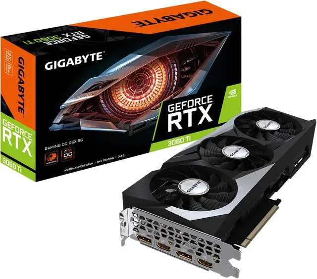 Alt view image 11 of 11 - GIGABYTE Gaming GeForce RTX 3060 Ti 8GB GDDR6X PCI Express 4.0 x16 ATX Graphics Card GV-N306TXGAMING OC-8GD