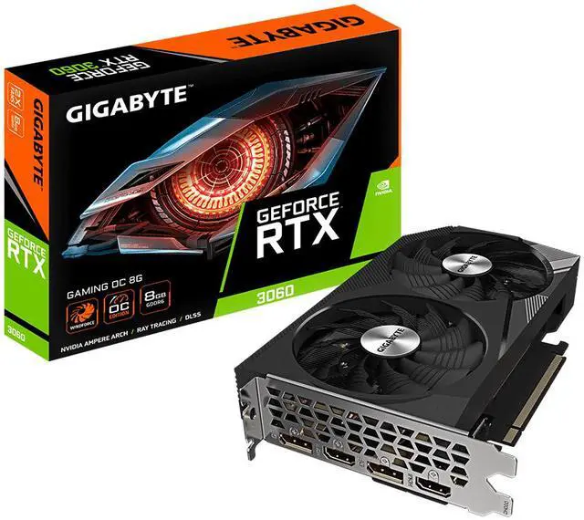 Alt view image 8 of 8 - GIGABYTE Gaming GeForce RTX 3060 8GB GDDR6 PCI Express 4.0 x16 ATX Graphics Card GV-N3060GAMING OC-8GD