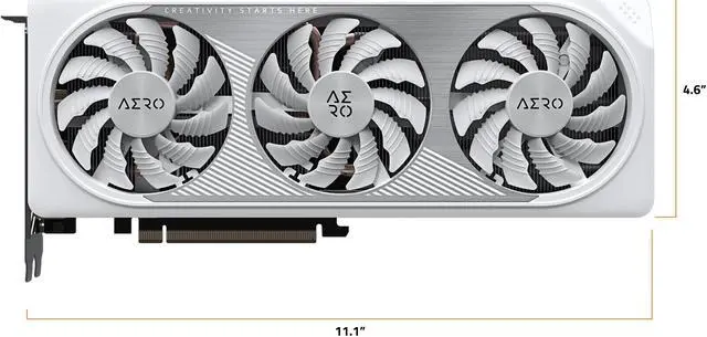 Alt view image 9 of 11 - GIGABYTE GeForce RTX 4060 Ti AERO OC 8G Graphics Card, 3x WINDFORCE Fans, 8GB 128-bit GDDR6, GV-N406TAERO OC-8GD Video Card