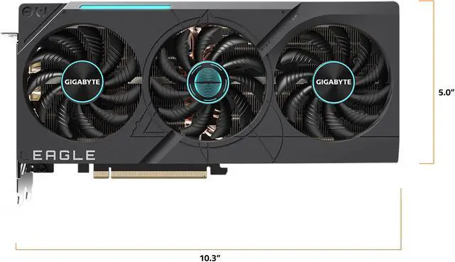 Alt view image 8 of 10 - GIGABYTE GeForce RTX 4070 Ti EAGLE OC 12G (rev. 2.0) Graphics Card, 3x WINDFORCE Fans, 12GB 192-bit GDDR6X, GV-N407TEAGLE OC-12GD Rev2.0 Video Card