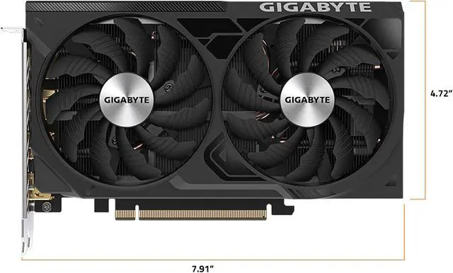 Alt view image 8 of 8 - GIGABYTE GeForce RTX 4060 Ti WINDFORCE OC 8G Graphics Card, 2x WINDFORCE Fans, 8GB 128-bit GDDR6, GV-N406TWF2OC-8GD Video Card