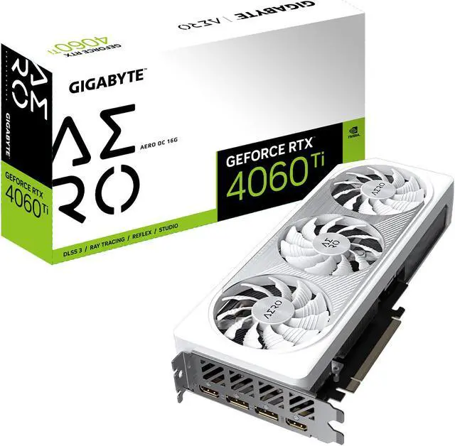Alt view image 11 of 11 - GIGABYTE GeForce RTX 4060 Ti AERO OC 16G Graphics Card, 3x WINDFORCE Fans, 16GB 128-bit GDDR6, GV-N406TAERO OC-16GD Video Card