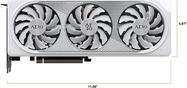 Alt view image 9 of 11 - GIGABYTE GeForce RTX 4060 Ti AERO OC 16G Graphics Card, 3x WINDFORCE Fans, 16GB 128-bit GDDR6, GV-N406TAERO OC-16GD Video Card