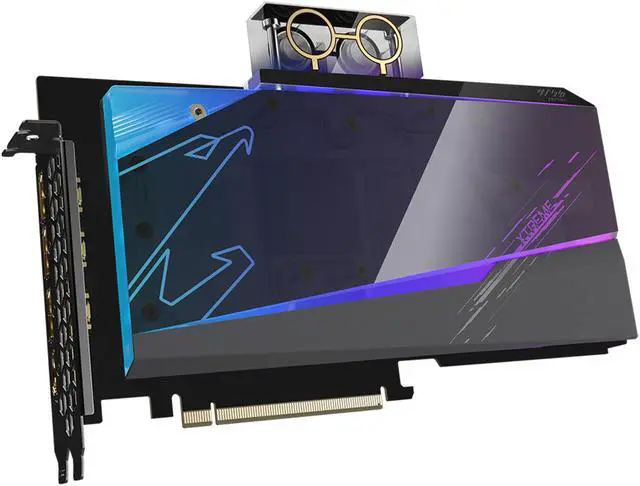 Alt view image 3 of 10 - GIGABYTE AORUS GeForce RTX 4070 Ti 12GB XTREME WATERFORCE WB Graphics Card, WATERFORCE Water Block Cooling System, 12GB 192-bit GDDR6X, GV-N407TAORUSX WB-12GD Video Card