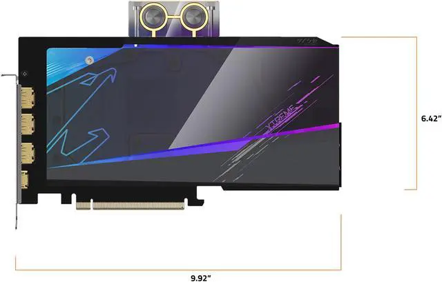 Alt view image 8 of 10 - GIGABYTE AORUS GeForce RTX 4070 Ti 12GB XTREME WATERFORCE WB Graphics Card, WATERFORCE Water Block Cooling System, 12GB 192-bit GDDR6X, GV-N407TAORUSX WB-12GD Video Card