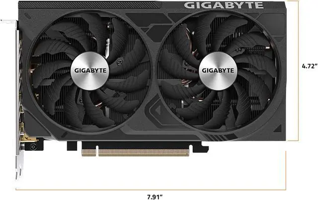 Alt view image 6 of 10 - GIGABYTE GeForce RTX 4060 Ti WINDFORCE OC 16G Graphics Card, 2x WINDFORCE Fans, 16GB 128-bit GDDR6, GV-N406TWF2OC-16G Video Card