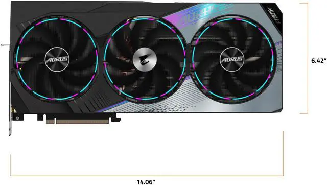 Alt view image 6 of 8 - GIGABYTE AORUS GeForce RTX 4080 SUPER MASTER 16G Graphics Card, 3x WINDFORCE Fans, 16GB 256-bit GDDR6X, GV-N408SAORUS M-16GD Video Card