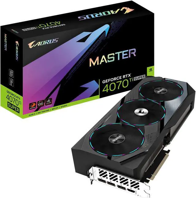 Alt view image 8 of 8 - GIGABYTE GeForce RTX 4070 Ti SUPER MASTER 16G Graphics Card, 3x WINDFORCE Fans, 16GB 256-bit GDDR6X, GV-N407TSAORUS M-16GD Video Card