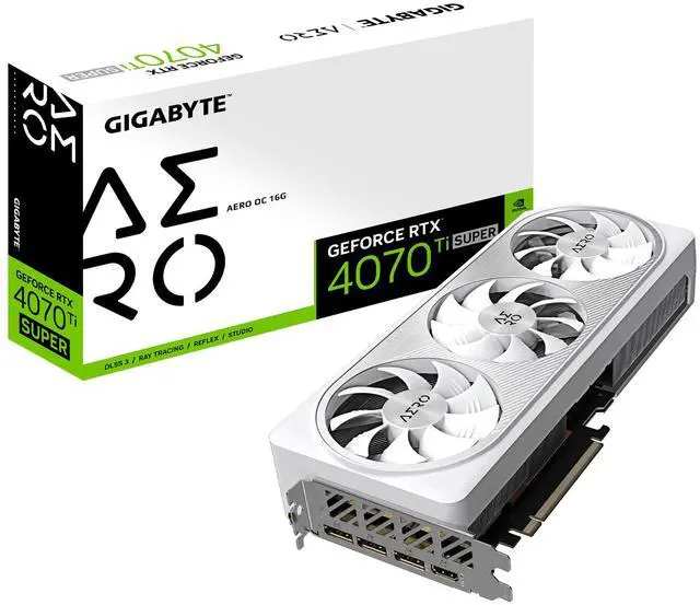 Alt view image 8 of 8 - GIGABYTE GeForce RTX 4070 Ti SUPER AERO OC 16G Graphics Card, 3x WINDFORCE Fans, 16GB 256-bit GDDR6X, GV-N407TSAERO OC-16GD Video Card
