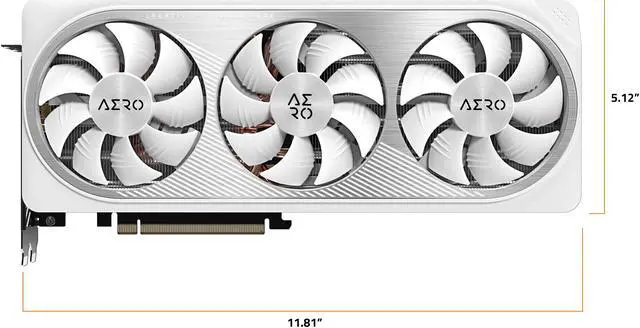 Alt view image 6 of 8 - GIGABYTE GeForce RTX 4070 SUPER AERO OC 12G Graphics Card, 3x WINDFORCE Fans, 12GB 192-bit GDDR6X, GV-N407SAERO OC-12GD Video Card