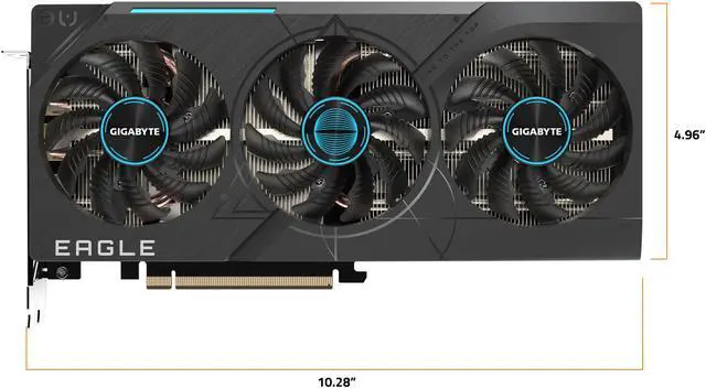 Alt view image 6 of 8 - GIGABYTE GeForce RTX 4070 SUPER EAGLE OC 12G Graphics Card, 3x WINDFORCE Fans, 12GB 192-bit GDDR6X, GV-N407SEAGLE OC-12GD? Video Card