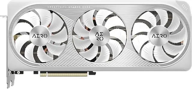 Main image of GIGABYTE GeForce RTX 4070 AERO OC V2 12G Graphics Card, 3x WINDFORCE Fans, 12GB 192-bit GDDR6X, GV-N4070AERO OCV2-12GD Video Card