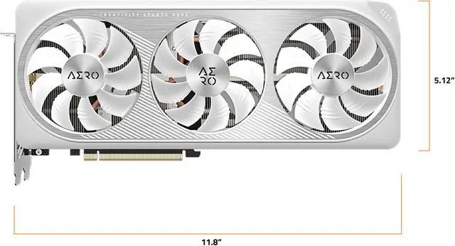 Alt view image 6 of 8 - GIGABYTE GeForce RTX 4070 AERO OC V2 12G Graphics Card, 3x WINDFORCE Fans, 12GB 192-bit GDDR6X, GV-N4070AERO OCV2-12GD Video Card