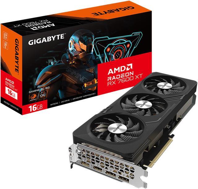 Alt view image 8 of 8 - GIGABYTE Radeon RX 7600 XT GAMING OC 16G Graphics Card, 3x WINDFORCE Fans 16GB 128-bit GDDR6, GV-R76XTGAMING OC-16GD Video Card