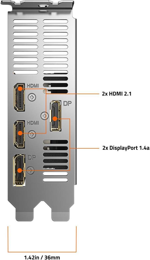 Alt view image 6 of 7 - GIGABYTE GeForce RTX 3050 OC Low Profile 6G Graphics Card, 2x WINDFORCE Fans, 6GB GDDR6 96-bit GDDR6, GV-N3050OC-6GL Graphics Card