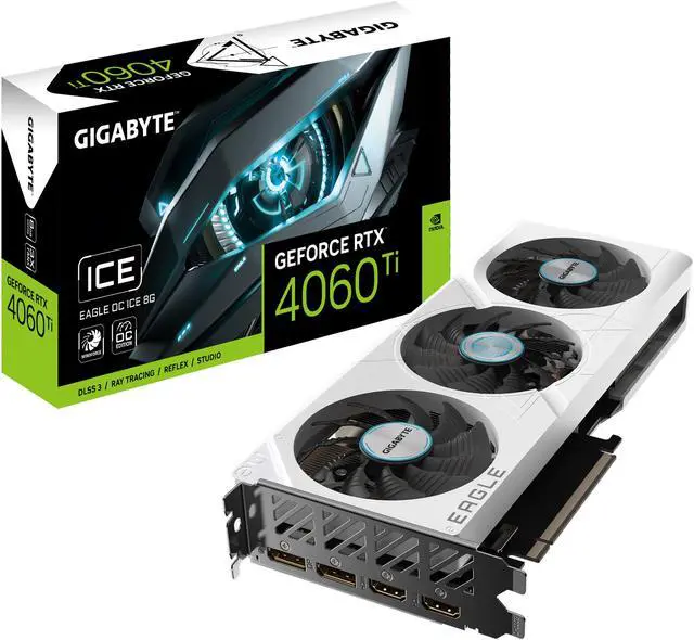 Alt view image 8 of 8 - GIGABYTE Eagle GeForce RTX 4060 Ti 8GB GDDR6 PCI Express 4.0 x8 ATX Graphics Card GV-N406TEAGLEOC ICE-8GD